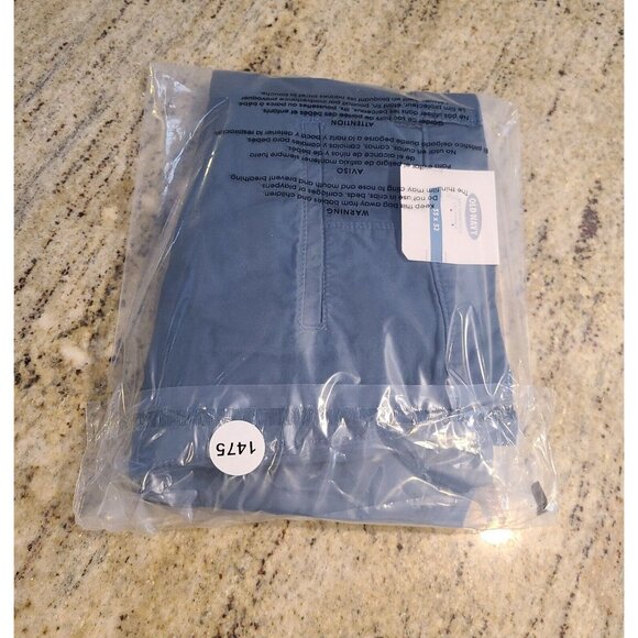 New! Old Navy Pants Men 33x32  Lightweight Khakis Preppy Bodies of Water Blue - Picture 13 of 13